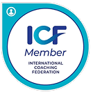 ICF Member badge, International Coaching Federation.
